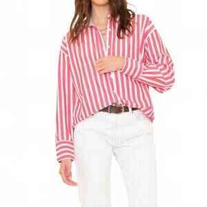 NEW XIRENA gillian long sleeve shirt in scarlet stripe